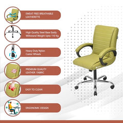 GOYALSON Ergonomic Revolving Office Home Swivel Desk Chair with Adjustable Height Smooth Moving (2, Black, Standard)