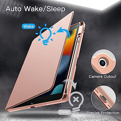 JETech 360° Rotating Case for iPad 9th/8th/7th Gen 10.2", Black