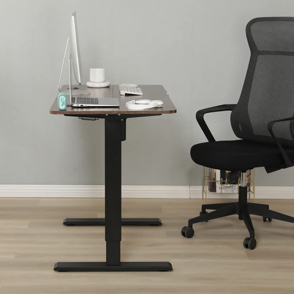 SYGA Height Adjustable Table Desk Standing Computer Desk Lifting Legs Smart Desk (White, 70 X 48 CM)