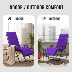 DADDY COOL Multipurpose Extra Long Rocking Chair Cushion for Outdoor and Indoor/Chair pad for Home & Office Chair Filling 18 x 50 Inch Pack of 1 Dark Green (Only Cushion)