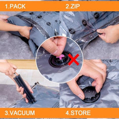 GONGSHI Plastic 24 Pack Vacuum Storage Bags with Electric Pump, (5 Jumbo, 5 Large, 5 Medium, 5 Small, 4 Roll Up Bags) Space Saver Bag for Mattress, Blanket, Duvets, Comforters,Travel, Transparent