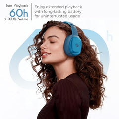 Zebronics Thunder Pro (2026 Upgrade) Wireless Headphones, BT v6.0, Up to 60h Playback, Dual Pairing, 40mm Drivers, ENC, Gaming Mode, Deep Bass, AUX & microSD, Rapid Charging (Black)