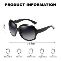 SYGA Style Large Frame Sunglasses Women's Sunglasses Fashion Sunglasses Toad Glasses (Black)
