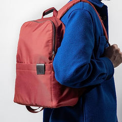 DailyObjects Monkey Shoulder Bag (19L) for Everyday Use| 100% Recycled | Travel/Office Bag | Backpack With Padded Compartment for Upto 14" | Adjustable Straps & Zipper closure - Orange