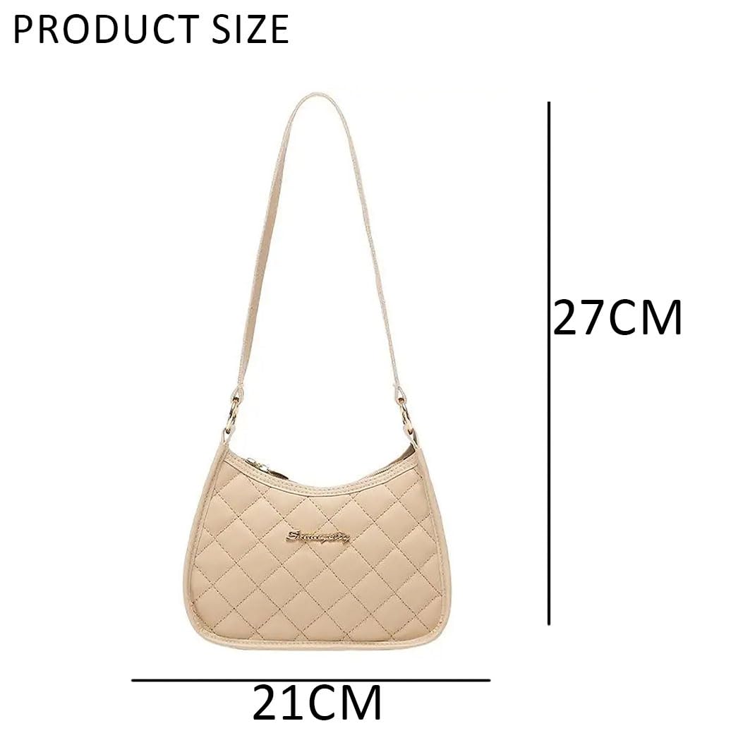 SYGA Women's Embroidered Armpit Handbags Fashion Khaki Versatile Shoulder Bag