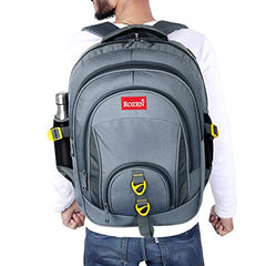 ROZEN 46 cms School Bag Class 5-12 Large 4 partition Laptop Collage Office Travel Backpack Unisex (GREY)
