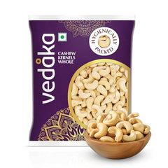 Amazon Brand - Vedaka Whole Cashews | 1 Kg | Grade W320 Kaju Nuts | Gluten-Free & Plant Based Protein | Firm Texture, Rich Taste | Healthy Snack