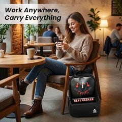 HACKER Laptop Backpack for Men & Women | Stylish Spider Printed Backpack | Durable School, College & Office Bag | Spacious Travel Backpack with Padded Laptop Compartment & Adjustable Straps