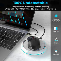 Cloudeck Mouse Jiggler Undetectable, USB Mover, Gaming Automatic Continuous Click Device, Plug & Play, Simulate Mouse Pointer Movement to Prevent PC Sleep