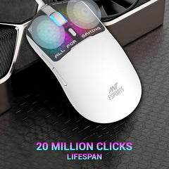 Ant Esports Virtus100 Wired RGB Gaming Mouse | Light Weight |6D Durable Buttons | High Performance Up to 12800 DPI 1000Hz Polling Rate | AI Sensor | 20M Click | Software Support Esports Mouse_ White
