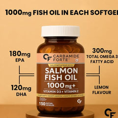 Carbamide Forte Multivitamin Tablet for Men with Probiotics & Salmon Omega 3 fish Oil Capsules | Salmon Fish Oil Omega 3 Capsule 1000mg and Multivitamin Tablets Combo | 60 Tablets + 60 Softgels