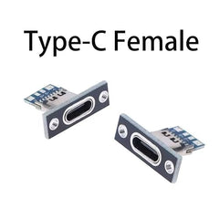 Universal Hub Pack of 4 4-Pin USB 3.1 Type-C Female Connector – Easy-Solder Charging Jack for Robotics and IoT Projects