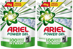 Ariel Power Gel Liquid Detergent for Front Load – 4kg | Removes 100 Dried Stains in 1 Wash | Faster Dissolving | Long-Lasting Fragrance | Color Protection | At the price of Powders