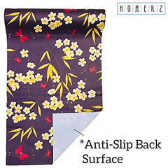 Homerz Premium Bed Server Food Mat Reversible Bed Server, Mattress Protector for Home | Food Mat for Kids, Size 36x36 inch, Double Side use Kitchen, Cupboard, Drawer, Wardrobe (Brown Lotus New)