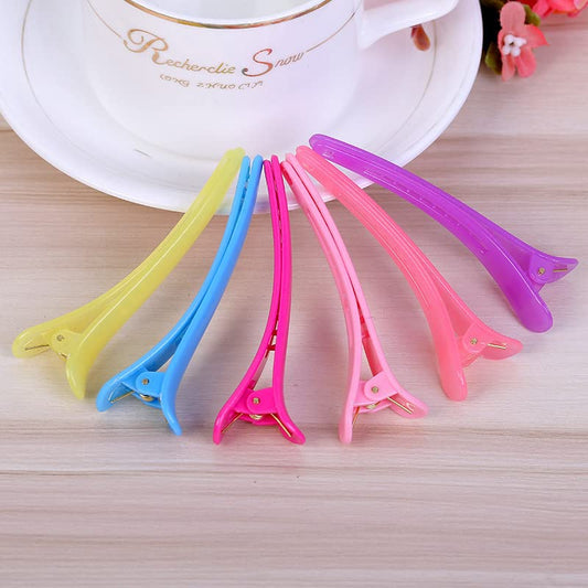 MOMISY 12 Pieces Duckbill Clips, Hair Clips for Styling, Alligator Hair Clips, Colorful Plastic Duckbill Alligator Hair Barrettes Pins for Women and Girls-Assorted colours