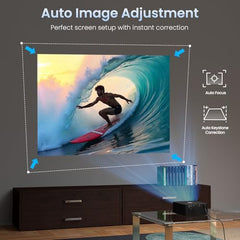 Portronics Beem 450 Smart LED Projector with 1080p Full HD Resolution, Built-in Streaming Apps (Netflix, Prime Video, Hotstar), 4000 Lumens, Screen Mirroring, 3 Watt Speaker, Bluetooth, Wi-Fi (White)