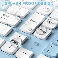 Wireless Keyboard and Mouse Combo, Full-Sized Wireless Keyboard and Adjustable DPI Mouse, 2.4GHz USB Receiver, Keyboard and Mouse for PC, Windows, Desktop, Laptop (Orange-B)