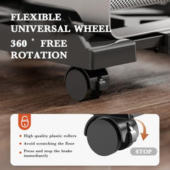ZORBES Mobile CPU Stand Under Desk, Adjustable PC Holder with Wheels