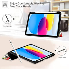 Robustrion Cover for iPad 11th Generation (A16) / 10th Gen Cover Case with [Right Side Pencil Holder] [Auto Sleep Wake] [Soft Back] (2022/2025), Case for iPad 11th 11"/ 10th 10.9" - Yellow