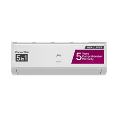 Godrej 1.5 Ton 3 Star, 5 Years Comprehensive Warranty, AI Powered, 5-In-1 Convertible Cooling, Inverter Split AC (Copper, 2025 Model, Heavy duty cooling at 52 Â°C, AC1.5T EI 18P3T WZT 3S, White)