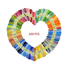 SYGA 100 Color Stitch line Polyester Cotton Embroidery Thread Rainbow Color Hand Embroidery Woven Rope Wiring