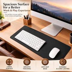Storite 900x400x2mm Extended Gaming Mouse Pad, Desk Mat, Black | Stitched Embroidery Edges, Water Resistance Coating, Natural Non Slippery Rubber Base, For Laptop/Computer