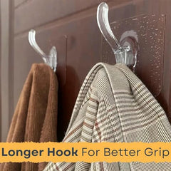 Shivstor 15 Pack Self Adhesive WallHook Heavy DutyHook for Hanging Without Drilling Transparent Nail Free StickyHook Strong Wall Hanger Set of 15 FlowerHook for Kitchen Bathroom Home Storage