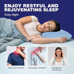 WELLGIVER Cervical Butterfly Pillow | Orthopedic Memory Foam for Neck & Shoulder Pain | Ergonomic Contour Design | Dual Height Support | Side Sleeper Pillow with Arm Rest - Pack of 1