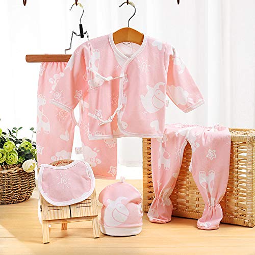 SYGA 5 Pieces Newborn Baby Cotton Clothes_Blue