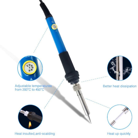 SYGA Adjustable Temperature Soldering 220V Electric Iron Handle Heat Pencil Tool with Y Style Stand For Rework Repair Welding