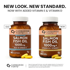 Carbamide Forte Multivitamin Tablet for Men with Probiotics & Salmon Omega 3 fish Oil Capsules | Salmon Fish Oil Omega 3 Capsule 1000mg and Multivitamin Tablets Combo | 60 Tablets + 60 Softgels