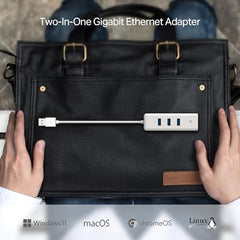TP-link UE330 USB 3.0 3-Port Hub & Gigabit Ethernet Adapter 2 in 1 USB Adapter - Plug and Play