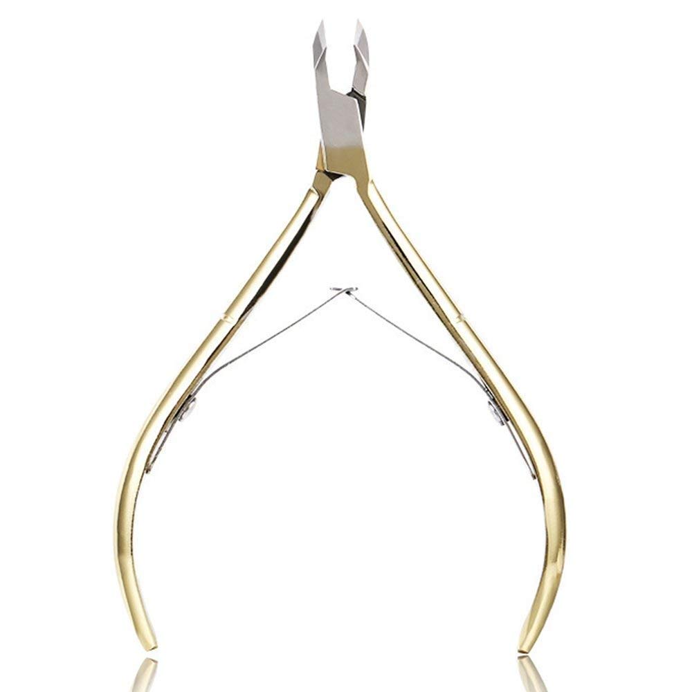 Syga Stainless Steel Nail Cuticle Nipper Pliers Manicure Pedicure Trimmer Tool (Gold)