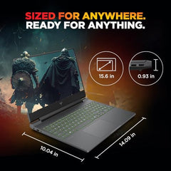 HP Smartchoice Victus, 13th Gen i7-13620H, 6GB RTX 4050, 16GB DDR4(Upgradeable) 512GB SSD, 144Hz, 300nits, 15.6''/39.6cm, Win11, Office24, Mica Silver, 2.3kg, fa2100tx, Xbox Gamepass* Gaming Laptop