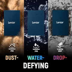 Lexar 1TB SL500 Portable SSD, Up to 2000MB/s, Compatible w/Type-C Laptops, iPhone 15/16, Smartphones, Tablets, PS5, Xbox, USB 3.2 Gen 2x2, Slim & Lightweight, External SSD, Black (LSL500X001T-RNBNU)