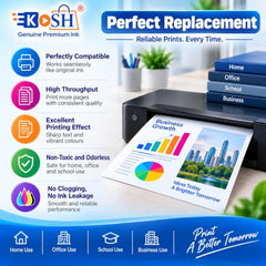 KOSH T664 Refill Ink Compatible for Epson L130, L310, L361, L380, L405, L565, L365, L485, L220, L360, L130, L130 and L380 Printers (4, Black Pack of 4)