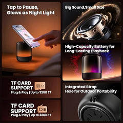 Hounyoln G200 Magnetic Bluetooth Mini Speaker with RGB Lights