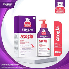 Atogla Baby Lotion 200ml from Tedibar Family | No. 1* Pediatrician prescribed Moisturising Lotion- By Torrent Pharma