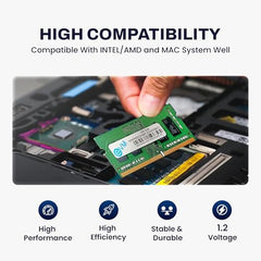 EVM 8GB DDR4 Desktop RAM 3200MHz | Long-DIMM – 1.2V Low Voltage |288-PIN Pin, Intel & AMD Compatible | High-Speed PC Memory Upgrade | 10 Year Warranty (EVMT8G3200U88P)