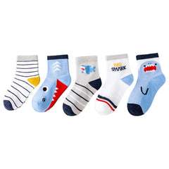 SYGA 5 Pairs Socks Baby Autumn And Winter Cotton Socks, Baby Calf Socks 9M - 24M