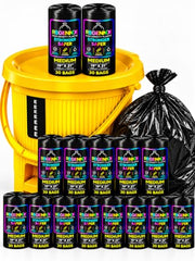Regennx black Garbage Bags for Dustbin |Medium 19x21 inches |180 Plastic Bags for Home | 30 Pcs x Pack of 6 plastic bag Medium Size for Waste Disposal.