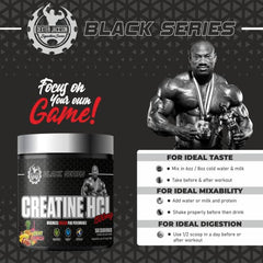Dexter Jackson Black Series Creatine HCL | Blue Raspberry Flavor | 150 Servings, 300g | Premium Muscle Strength and Endurance Supplement