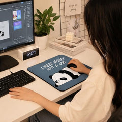 SHERISH Cute Cat (I'm OK) Mouse Pad for PC & Laptop – Waterproof Desk Mat with Funny Cartoon Cat Design, Smooth Cloth Surface & Non-Slip Rubber Base Ideal for Office, Work from Home & Gaming 19x23 cm