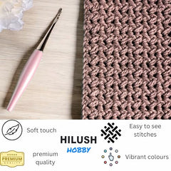 HILUSH Hobby,Wool Yarn dk Acrylic Hand Knitting Yarn Ball (100g/1 Ball),Suitable for Craft amigurumi Shade 001 (Sky Blue)