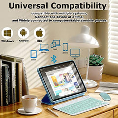 SHARE SUNSHINE Bluetooth Wireless Keyboard and Mouse Combo, Pink Ultra-Slim, Ergonomic, Rechargeable, Compatible with Apple iPad iPhone Samsung Tablet Android PC Mac