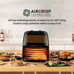 INALSA Air Fryer 4.2 ltr|1400 W with Air Crisp Technology|Temperature & Timer Control|8 Preset Menu & Digital Display|Air fry, Bake,Roast,Reheat,Dehydrate|Airfryer Recipe book(Tasty Fry Digital)