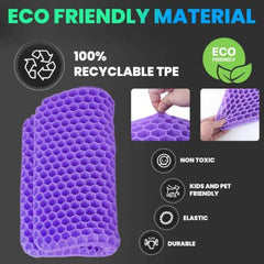 Seat Cushion, Silicone Rubber Seat Pillow, Gel Orthopedic Seat Cushion with Non Slip Cover, Gel Silicon Pad for Car, Office Chair, Wheelchair
