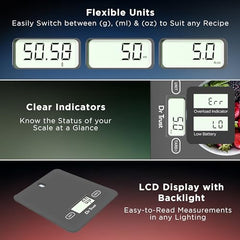 Dr Trust (USA) Electronic Kitchen Digital Scale Weighing Machine - 517 (Gray)