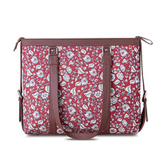ZOUK Office Bag | Stylish Bags for Office Use | Laptop Bag 15.6 inch | Stylish Tote for Office Use | Purse for Women | Vegan Leather Handbag | Daily & Travel Use | Multicolor Mandala Print