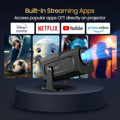 Portronics Beem 450 Smart LED Projector with 1080p Full HD Resolution, Built-in Streaming Apps (Netflix, Prime Video, Hotstar), 4000 Lumens, Screen Mirroring, 3 Watt Speaker, Bluetooth, Wi-Fi (White)